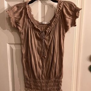 Women’s Body Central Boho Top Taupe Size Medium